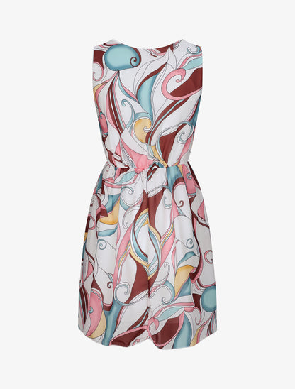 Robe en voile à imprimé psychédélique - Blanc - 2