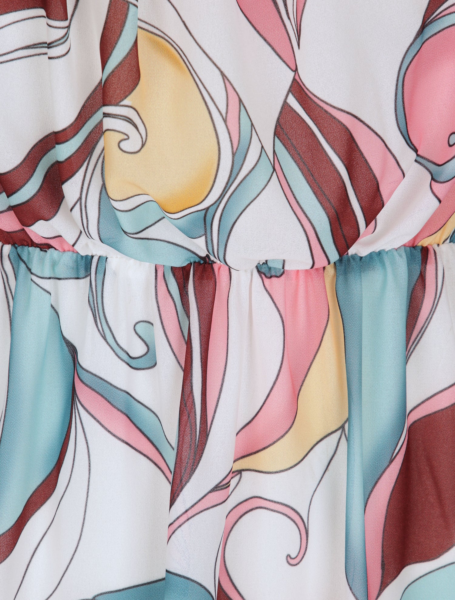 Robe en voile à imprimé psychédélique - Blanc - 3