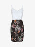 Robe droite à imprimé feuilles tropicales - Noir - 1