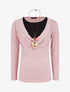 Pull à col bénitier et t-shirt en trompe l&