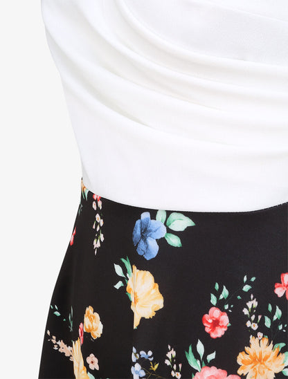 Robe cache-coeur bi-matière - Noir - 3