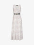 Robe longue à imprimé feuillages - Blanc - 5
