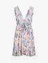Robe cache-coeur à imprimé grandes fleurs - Beige - 4