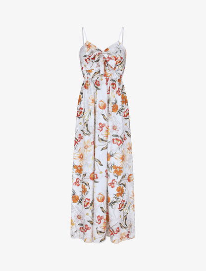 Robe longue à imprimé fleurs d&