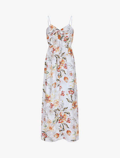Robe longue à imprimé fleurs d&