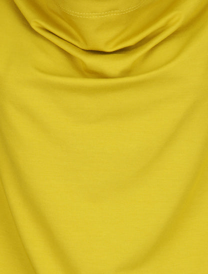 Top oversize uni à col bénitier - Jaune - 3