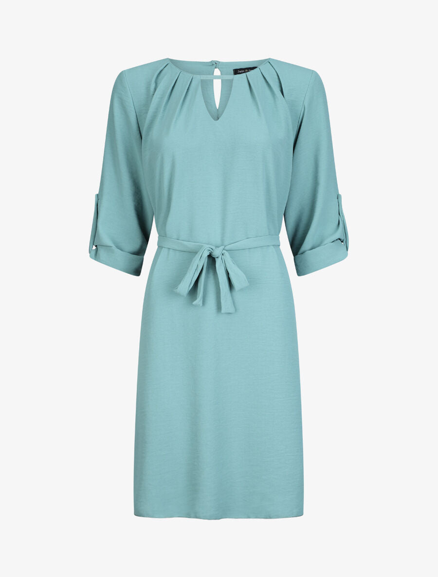 Robe longue fluide - Vert d&