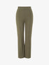 Pantalon droit uni taille haute - Kaki - 1