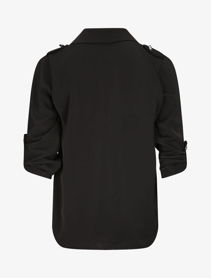 Chemise fluide unie - Noir - 2