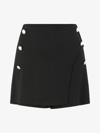 Short style jupe culotte - Noir - 1