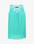 Top ample uni à dos en crochet - Turquoise - 1