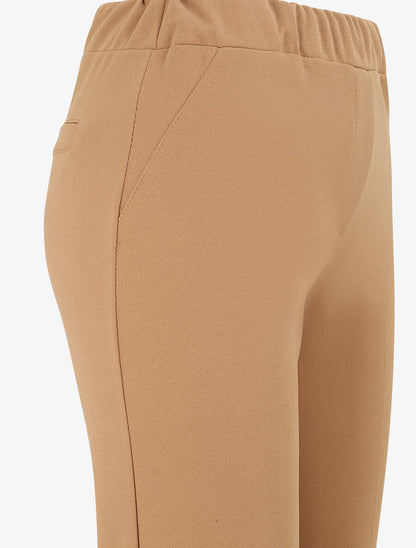 Pantalon uni coupe droite - Camel - 3