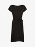 Robe mi-longue cintrée style portefeuille - Noir - 1