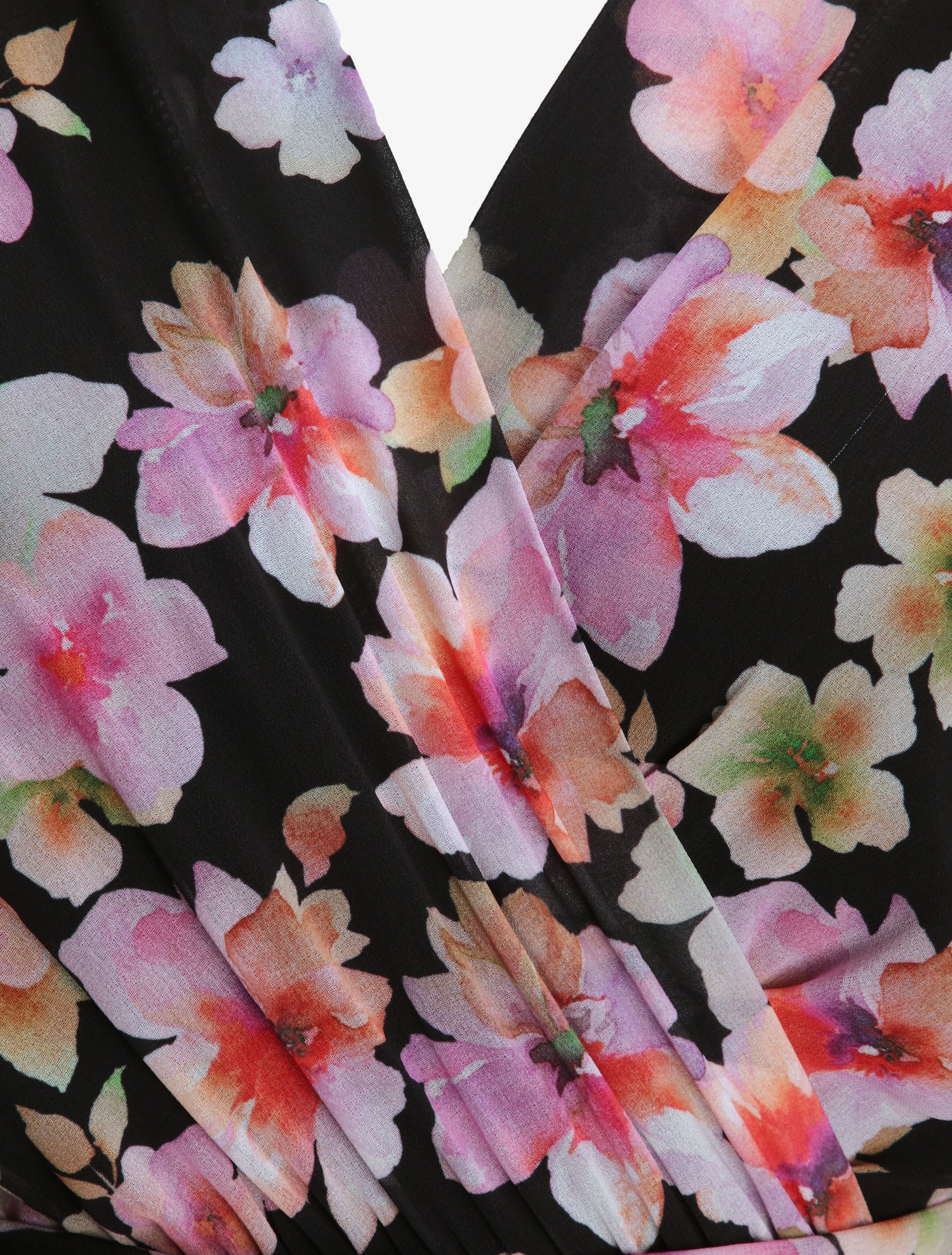 Robe en voile à imprimé fleurs d&