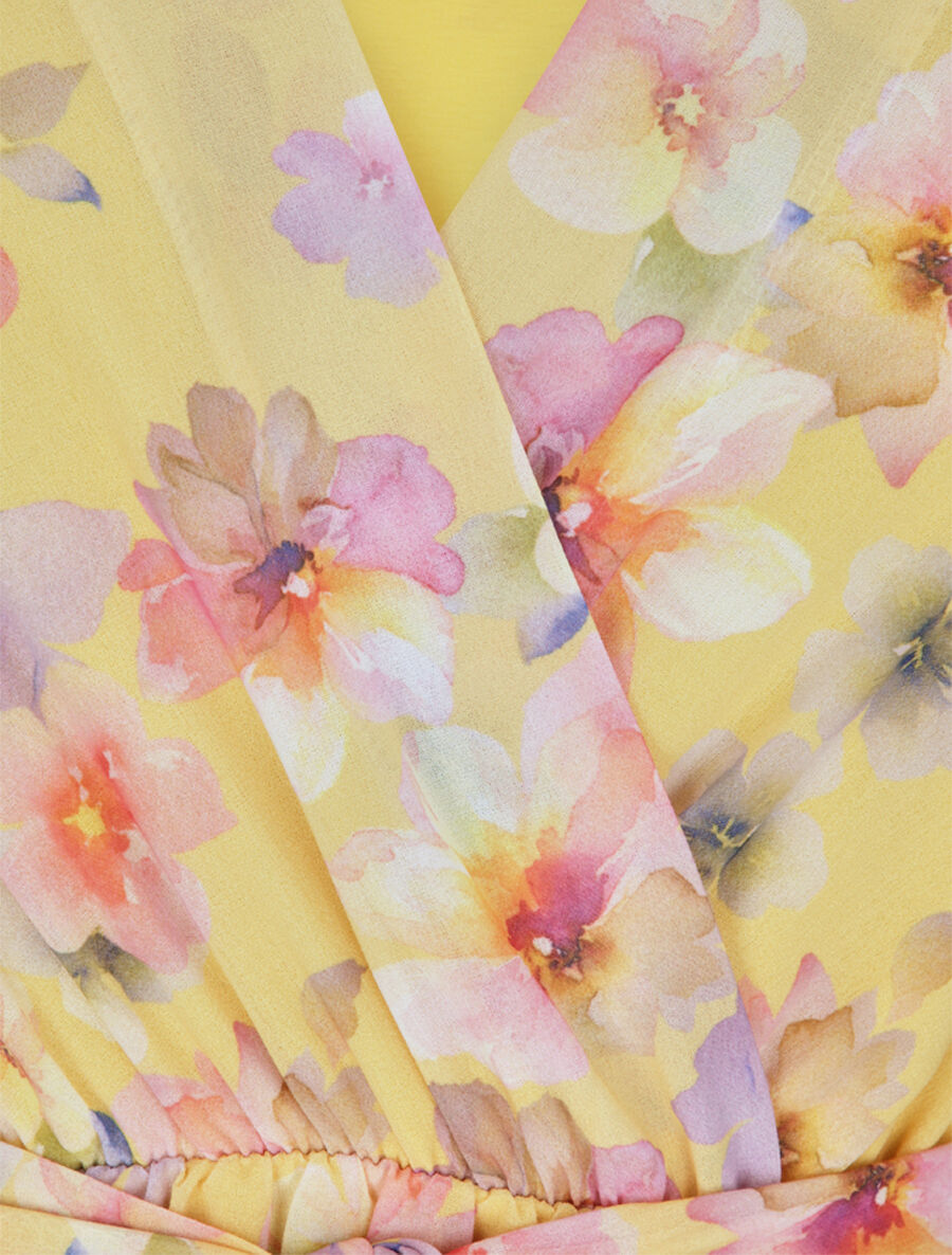 Robe en voile à imprimé fleurs d&