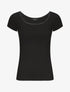 T-shirt stretch à bords irisés - Noir - 1