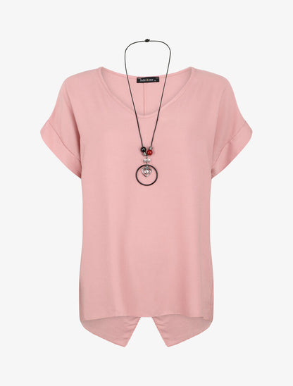 Top oversize à dos fendu - Rose poudré - 4