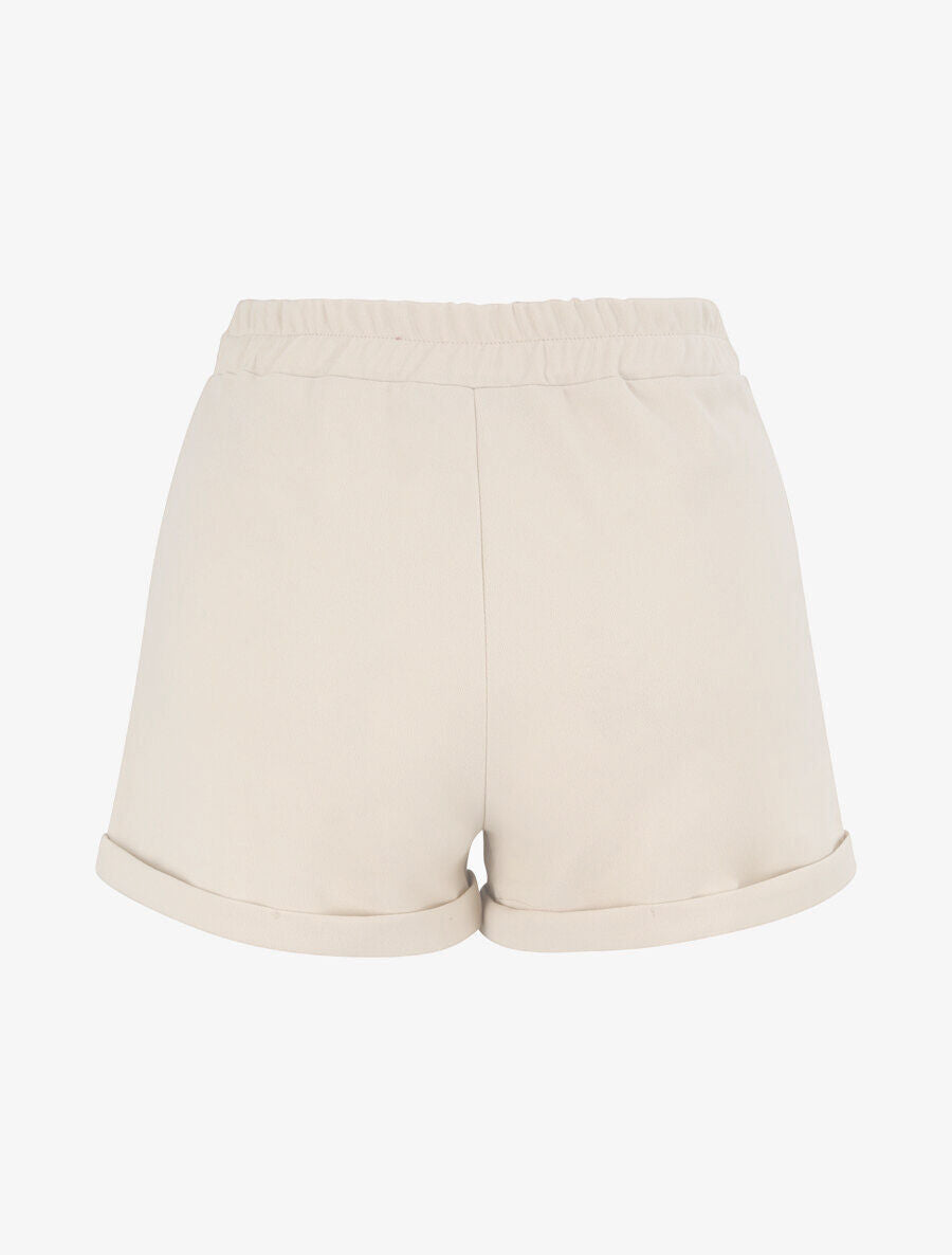 Mini short à revers - Beige - 2