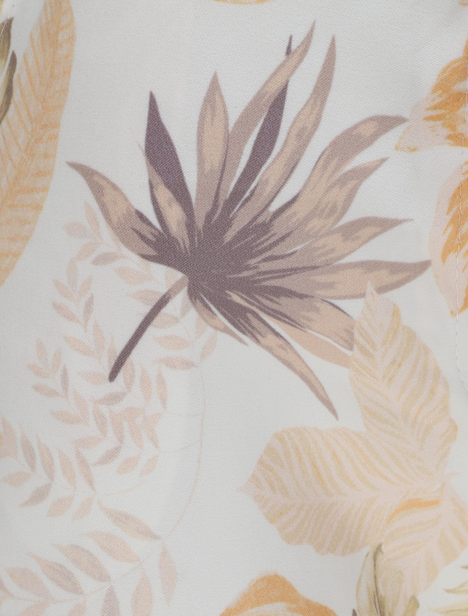 Pantalon imprimé jungle à taille élastiquée - Orange - 3