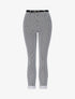 Pantalon à revers imprimé rayures - Noir - 1