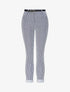 Pantalon à revers imprimé rayures - Bleu marine - 4