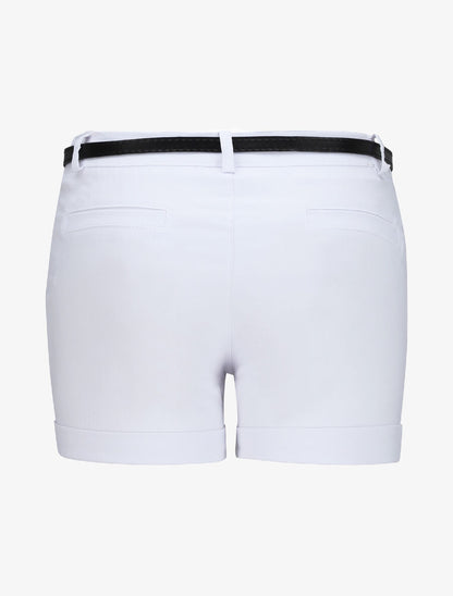 Short uni à revers - Blanc - 2