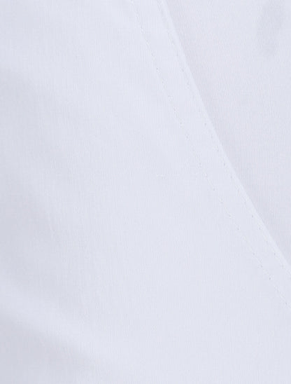 Short uni à revers - Blanc - 3