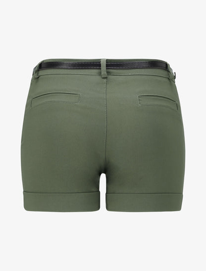 Short uni à revers - Kaki - 2