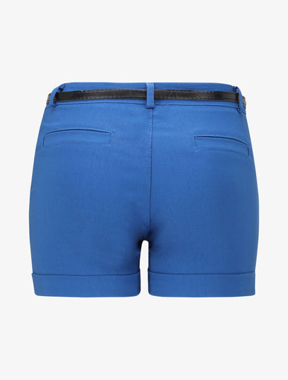 Short uni à revers - Bleu roi - 2