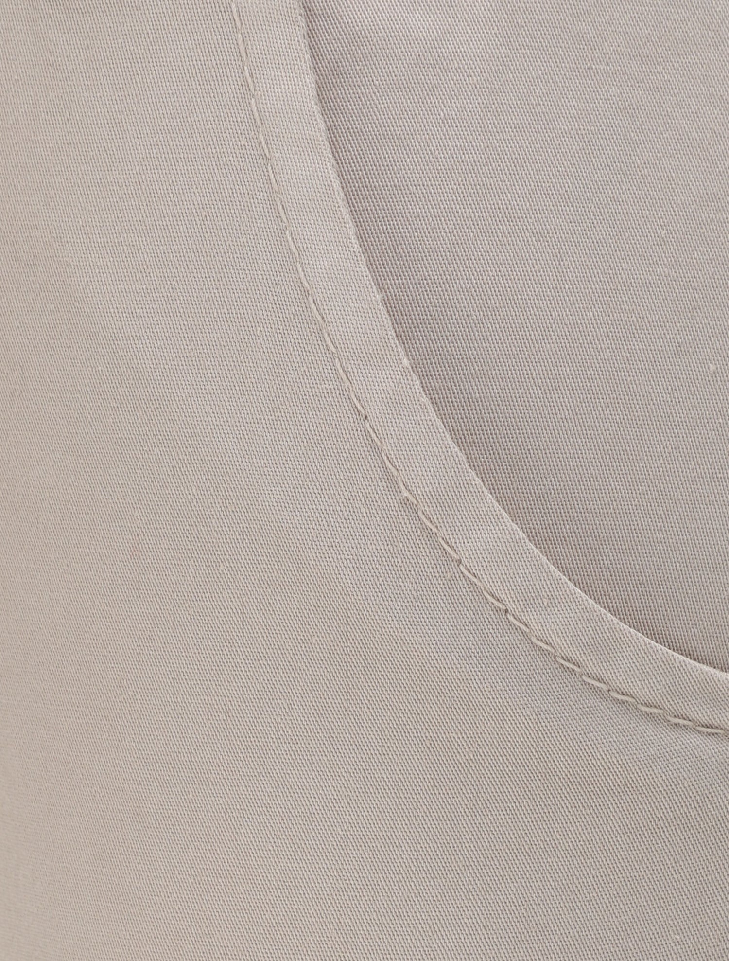 Pantalon droit taille haute froncée - Beige - 3