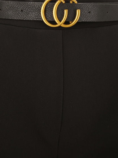Pantalon à pince avec ceinture - Noir - 3