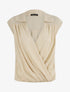 Top uni à bas élastiqué - Beige - 4