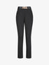 Pantalon uni à ceinture stylisée - Noir - 1
