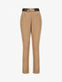 Pantalon uni à ceinture stylisée - Camel - 1