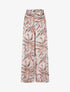 Pantalon fluide imprimé fleurs de lys - Rose - 1
