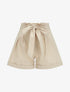 Short taille haute évasé à ourlet - Beige - 1
