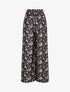 Pantalon satiné imprimé cachemire - Noir - 4