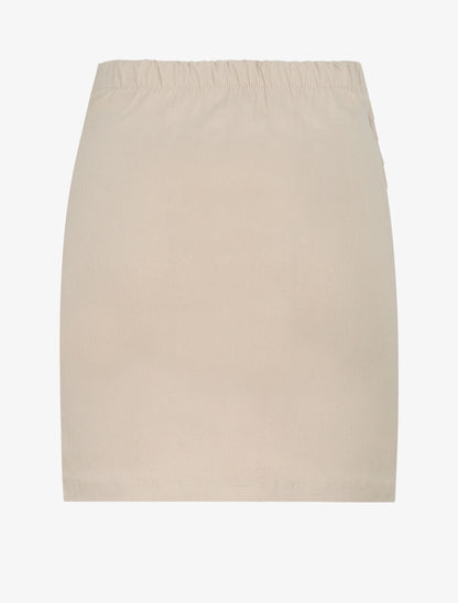 Mini jupe portefeuille drapée - Beige - 2
