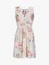 Robe col V à imprimé floral - Blanc - 1