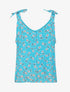 Blouse imprimé fleuri à bretelles - Bleu ciel - 1