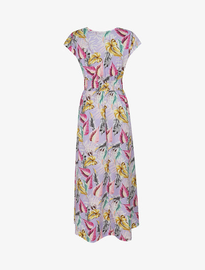 Robe longue à imprimé floral - Lilas - 2