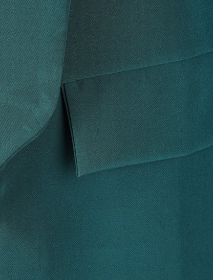 Blazer long à col châle - Vert - 3