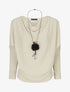 Pull à col bénitier - Beige - 4