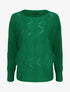 Pull en maille zigzag - Vert - 5