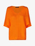 Pull grosse maille à manches 3/4 - Orange fluo - 1