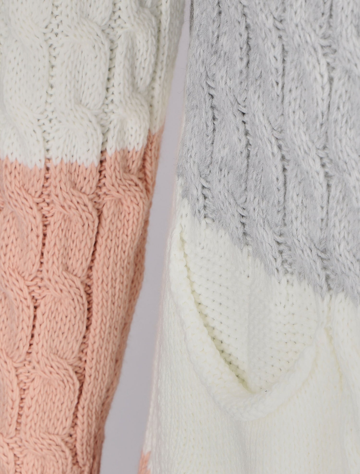 Gilet rayé à capuche - Rose - 3