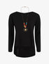 Pull uni à bas asymétrique - Noir - 4