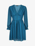 Robe courte patineuse en voile - Bleu canard - 5