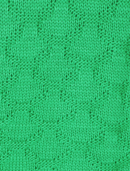 Pull uni en maille et col bateau - Vert - 3