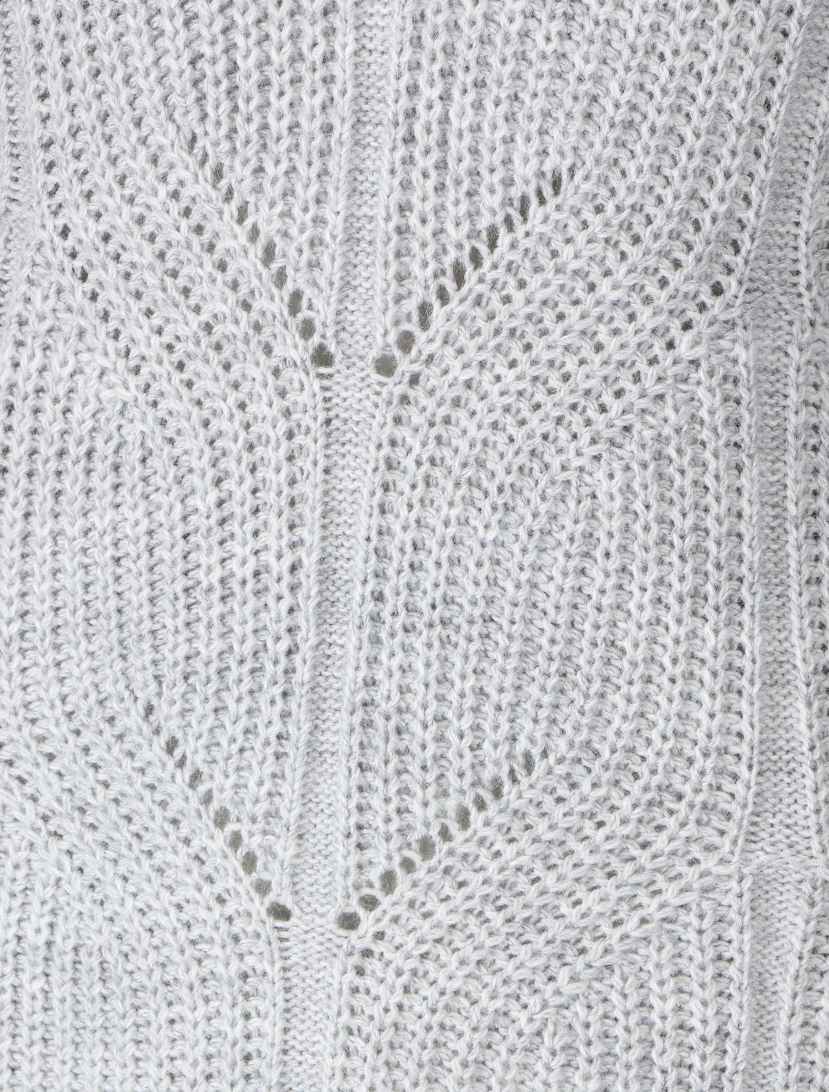 Pull uni en grosse maille à col rond - Gris - 3
